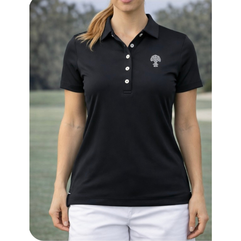 Peter Millar Black Short Sleeve Button Polo XS